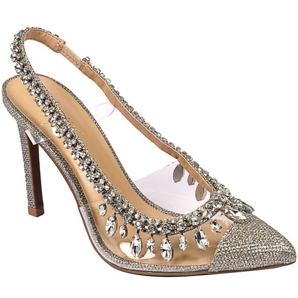 New Thalia Sodi silver gem heels